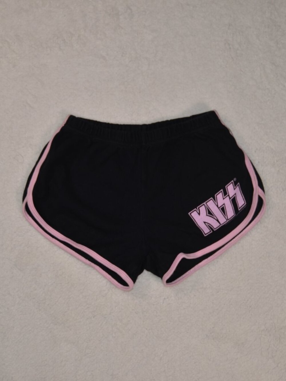 KISS Cotton stretch knit dolphin hem short shorts American Apparel M